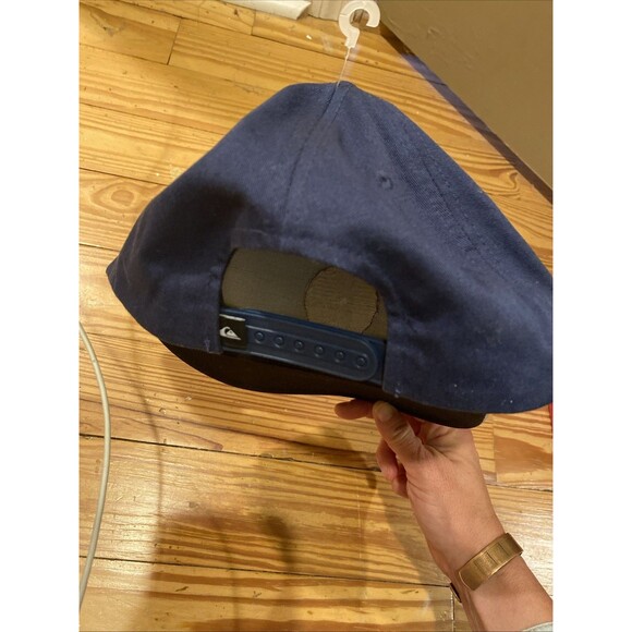 Quicksilver Snapback Cap Men Gray Blue Cotton The Original Boarding Co - Picture 2 of 4
